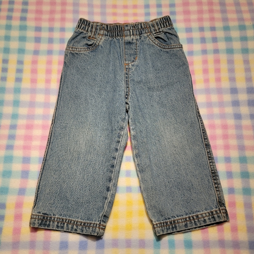 CIRCO ♡ Super Sweet Denim Boy or Girl Elastic Waist Blue Jeans Pants 18M